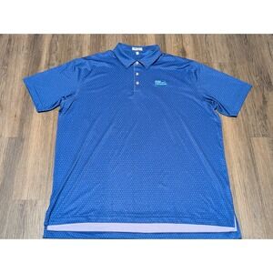 Peter Millar Shirt Blue Polo All Over Print Stars‎ RSM Classic Golf Mens XXL